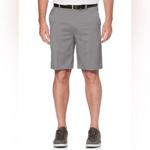 PGA TOUR APPAREL Flat Front Golf Active Waistband Short Quiet Shade Gray sz 32